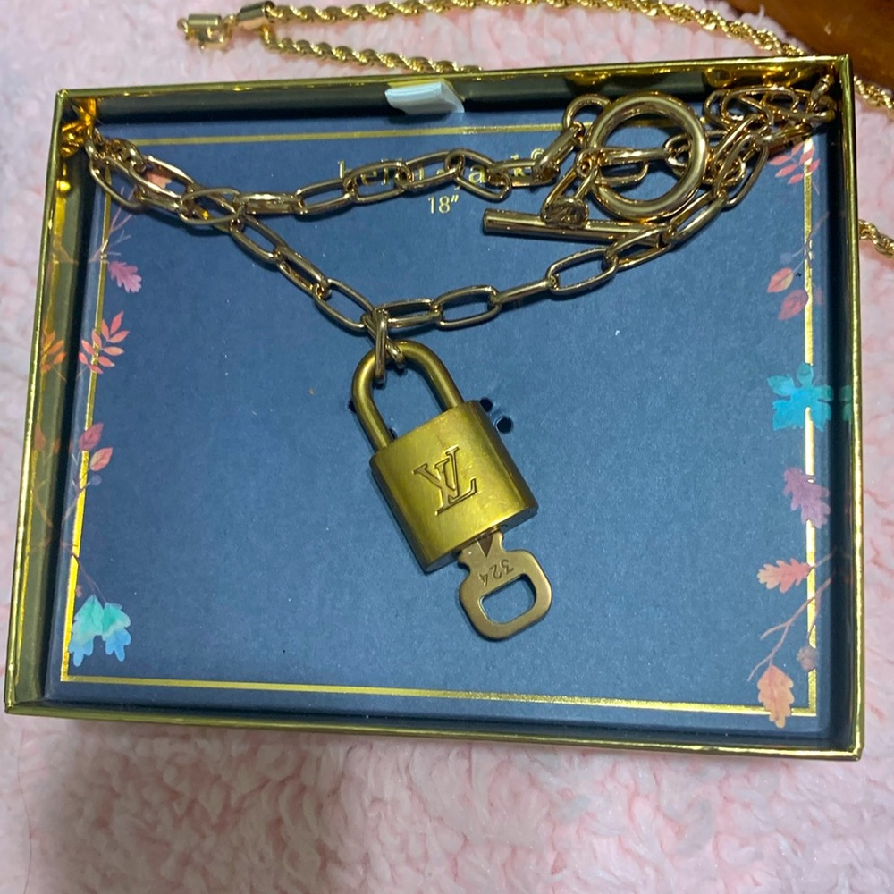 Louis Vuitton lock and key necklace